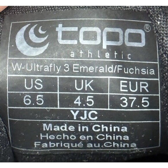 Topo Athletic Womens Ultrafly 3 Running Shoes Sz 6.5 Emerald/Fuchsia Trail Hike - Picture 15 of 15